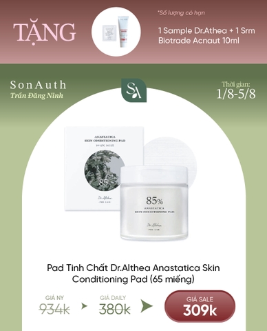 Pad Dưỡng Da Cấp Ẩm, Làm Dịu Dr.Athea Anastatica Skin Conditioning Pad (65 Pads)