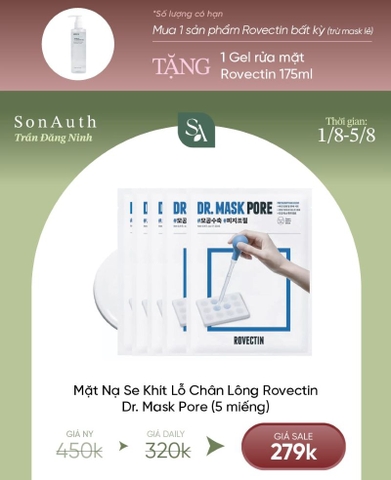 Mặt Nạ Giấy Rovectin Mask 25ml