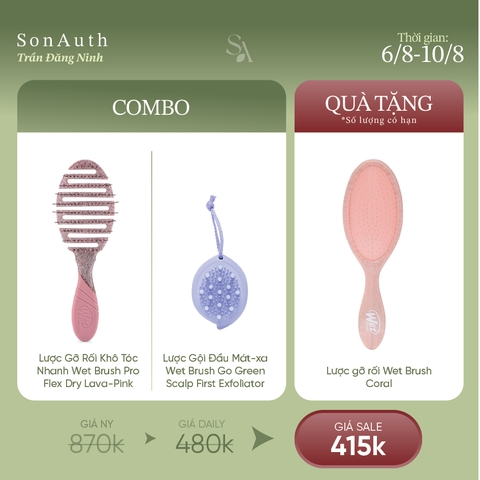 Combo KT-24| Combo Wet Brush Tặng Lược Wet Brush