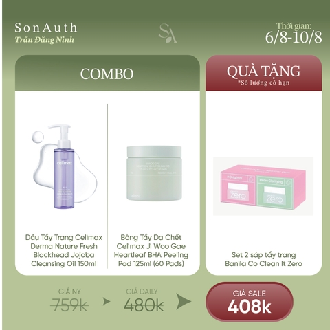 Combo KT-17| Combo Celimax Tặng Banila Co