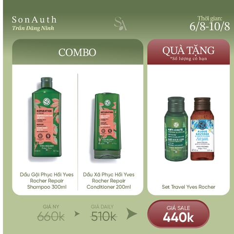 Combo KT-15| Combo Yves Rocher Tặng Yves Rocher