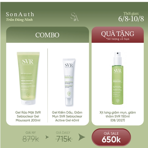 Combo KT-14| Combo SVR Tặng Xịt Lưng SVR