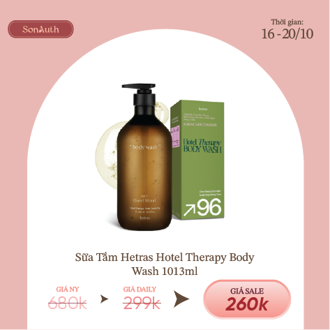 Sữa Tắm Hetras Hotel Therapy Body Wash 1013ml