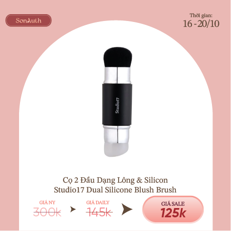 Cọ 2 Đầu Dạng Lông & Silicon Studio17 Dual Silicone Blush Brush