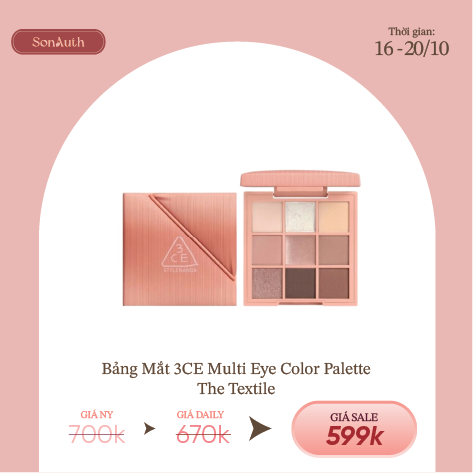 Bảng Mắt Đa Năng 3CE Multi Eye Color Palette The Textile 8g