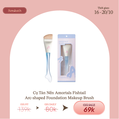 Cọ Tán Nền Tiên Cá Amortals Fishtail Arc-shaped Foundation Makeup Brush