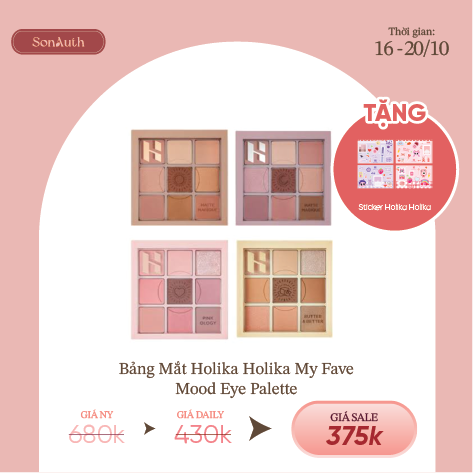 Bảng Phấn Mắt 9 Màu Holika Holika My Fave Mood Eye Palette 8g