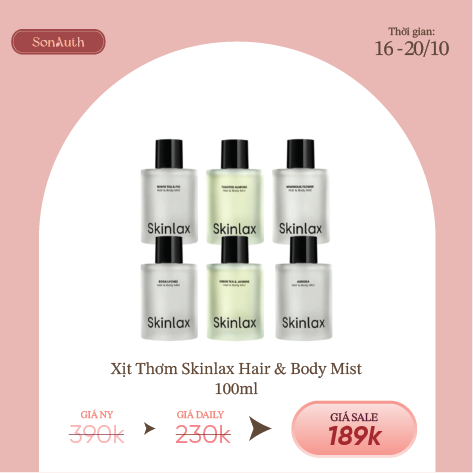 Xịt Thơm Tóc Và Body Skinlax Hair & Body Mist 100ml