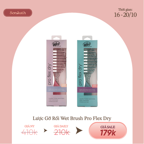 Lược Chải Tóc Ướt Nhanh Khô Wet Brush Pro Flex Dry