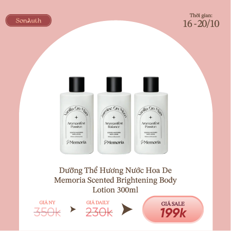 Dưỡng Thể Trắng Da Hương Nước Hoa De Memoria Body Lotion 300ml