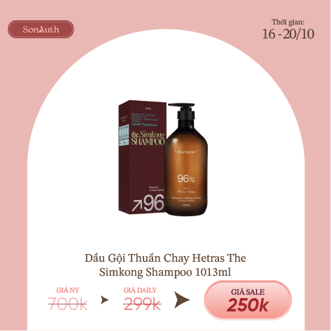 Dầu Gội Thuần Chay Hetras The Simkong Shampoo 1013ml