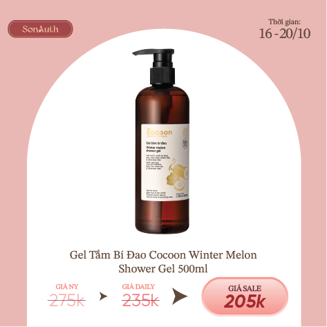 Sữa Tắm Bí Đao Cocoon Winter Melon Shower Gel 500ml