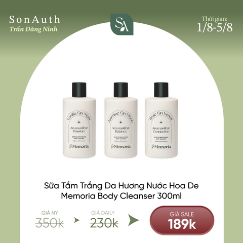 Sữa Tắm Trắng Da Hương Nước Hoa De Memoria Body Cleanser 300ml