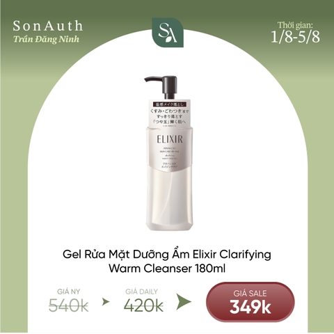 Gel Rửa Mặt Dưỡng Ẩm Elixir Clarifying Warm Cleanser 180ml