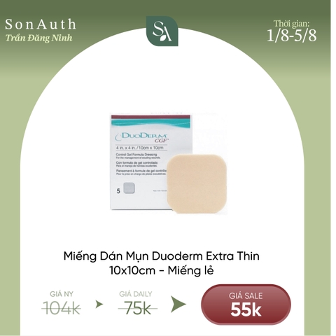 Miếng Dán Vết Thương, Mụn Duoderm Extra Thin 10x10cm