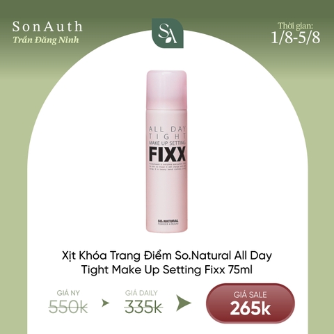 Xịt Khóa Trang Điểm So.Natural All Day Tight Make Up Setting Fixx