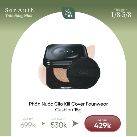 Phấn Nước Mịn Lì, Che Phủ Cao Clio Kill Cover Founwear Cushion