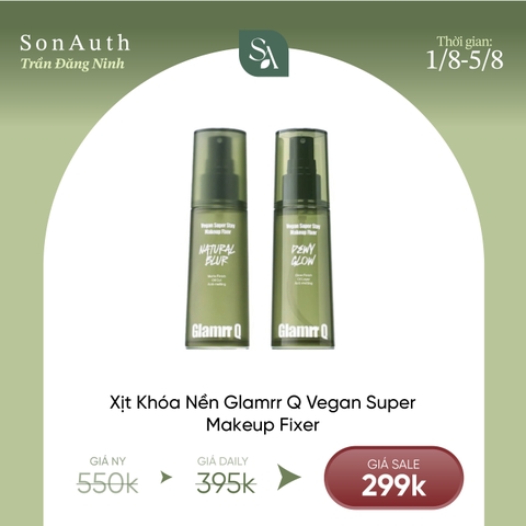 Xịt Khoá Nền Glamrr Q Vegan Super Makeup Fixer