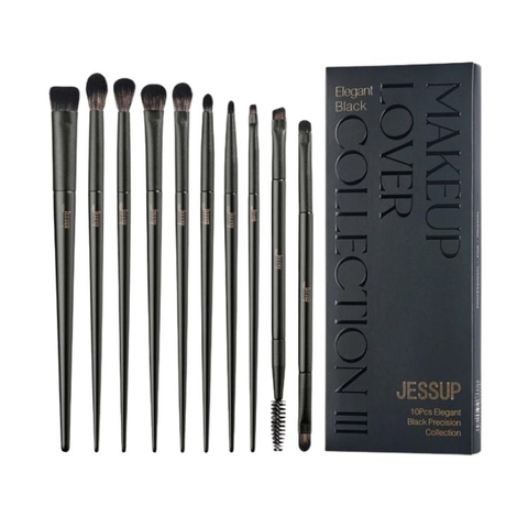 Bộ Cọ Trang Điểm Jessup Elegant Black Makeup Lover Brush Set