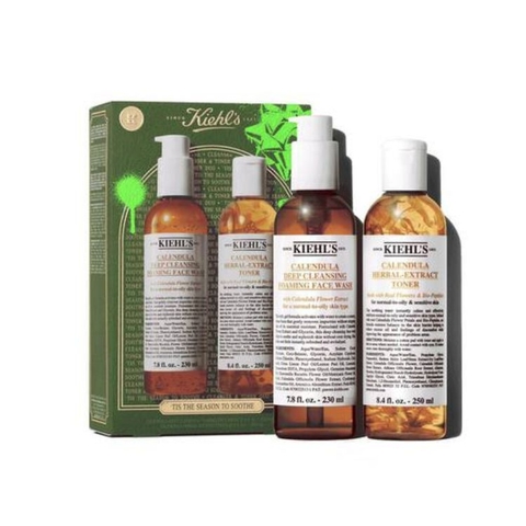 Bộ Đôi Hoa Cúc Làm Sạch Và Làm Dịu Da Kiehl’s Calendula Toner 250ml + Foaming Face Wash 230ml