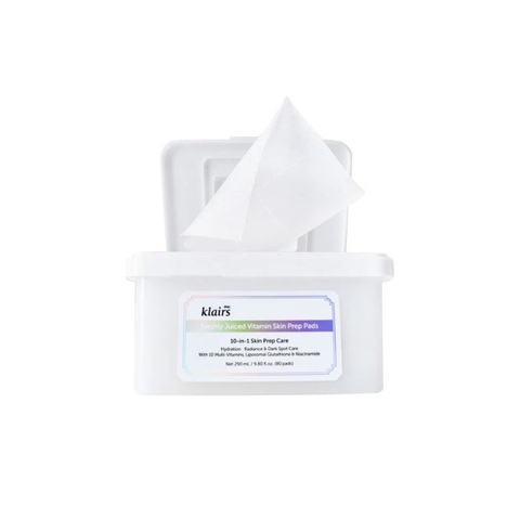Toner Pad Dưỡng Sáng Da Klairs Freshly Juiced Vitamin Skin Prep 80Pads