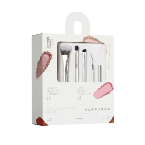 Bộ Cọ Trang Điểm Cơ Bản Guoxiaoniu Rose Gold Complete Makeup Brush Set