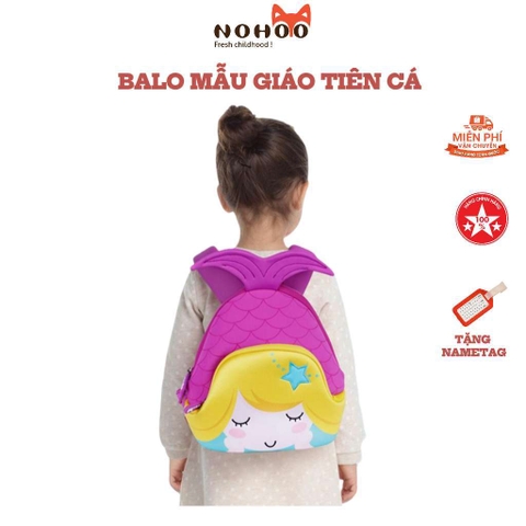 Balo mẫu giáo hình thú Nohoo chính hãng siêu nhẹ, balo mầm non dễ thương cho bé từ 2-6 tuổi NB046