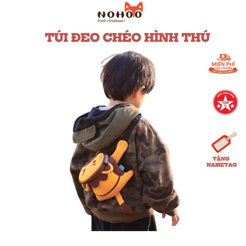 Túi đeo chéo hình thú ngộ nghĩnh Nohoo cho bé , túi mini dễ thương, nhẹ, phù hợp bé đi chơi, đi học