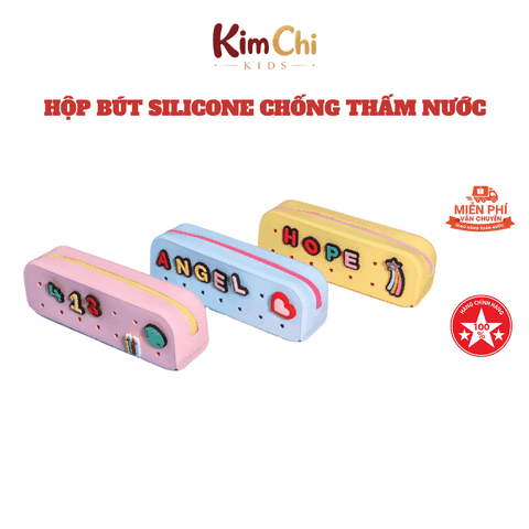 Hộp Bút Đa Năng Silicone Chống Thấm Nước Cho Học Sinh hộp bút Bền Đẹp, Dễ Vệ Sinh NV-25017-01 KIMCHI KIDS