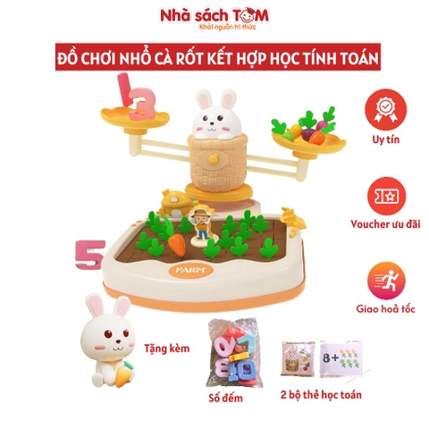 Đồ chơi nhổ cà rốt học toán cho bé 3 tuổi – Đồ chơi tư duy Montessori, cân bằng thông minh
