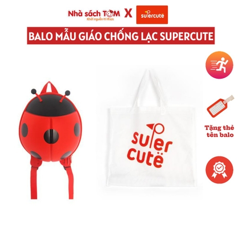 Balo mẫu giáo hình bọ Ladybug 3D, Supercute, balo mầm non thiết kế ngộ nghĩnh, chống nước, siêu nhẹ, dễ thương cho bé