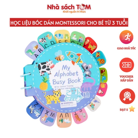 Quiet book Buludy, đồ chơi thông minh Montessori, sách bóc dán cho bé từ 3 tuổi