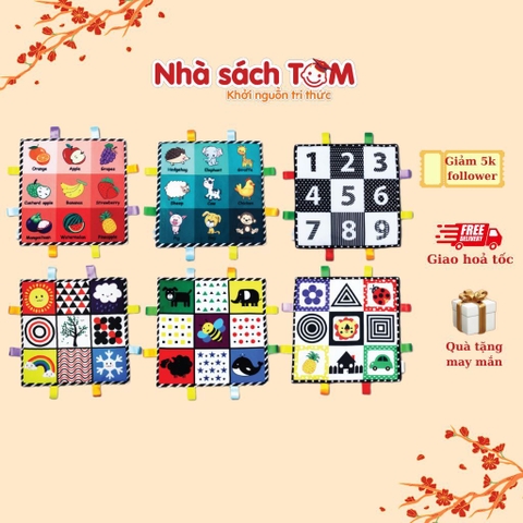 Đồ chơi vải tummy time Lalala Baby kích thích đa giác quan cho trẻ từ 0 tháng tuổi