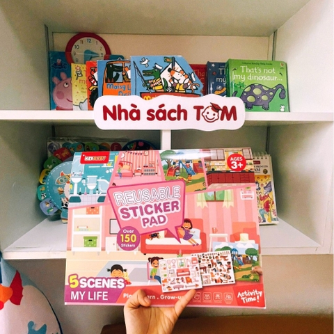 Sticker dẻo tái sử dụng nhiều lần, Keybaby, bộ đồ chơi dán đi dán lại, sáng tạo trang trí cho bé