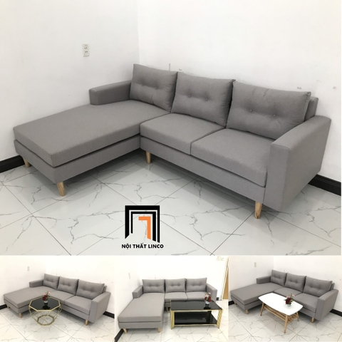 C2 Ghế sofa góc L căn hộ chung cư GL2 2m2 x 1m6 xám ghi trắng