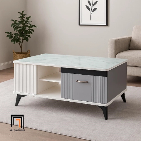 D2 Bàn trà chữ nhật đẹp BTPK92 Astoria 1m x 50 mặt kính cường lực