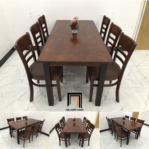 B2 Bộ bàn ăn cabin 6 ghế màu nâu 3-KH6-G2-B108-nau giá rẻ