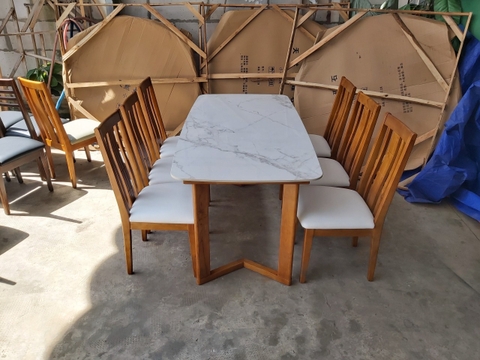 K1 Set bàn ghế ăn đá trắng GF8-BAD6-G305-B356 phòng bếp