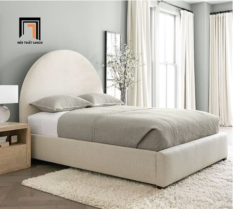 G1 Giường ngủ gia đình xinh xắn GN18 Banee 1m6 x 2m vải nỉ kem