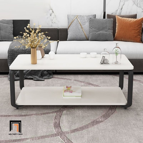 F1 Bàn sofa mặt đá trắng 2 tầng BSF7 Tally 1m x 50 giá rẻ
