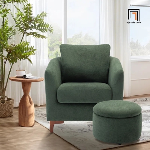 K3 Ghế sofa đơn xinh xắn DT93 Amold vải nỉ nhung giá rẻ
