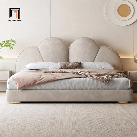 A2 Giường ngủ hình trái tim xinh xắn GN29 Danon bọc vải nỉ nhung mềm