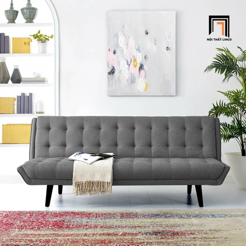 H1 Ghế sofa giường nằm cao cấp GB23 Ethel 2m màu vải xám đậm