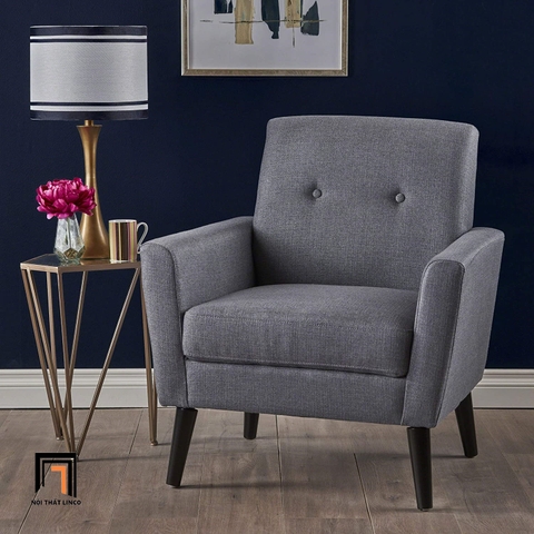 I1 Ghế sofa đơn giá rẻ 1 nệm ngồi DT28 Hamton xám lông chuột