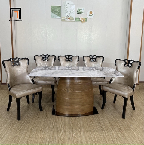 P2 Bàn ghế ăn sang trọng GF27-BAD6-G323-B362 phong cách hiện đại