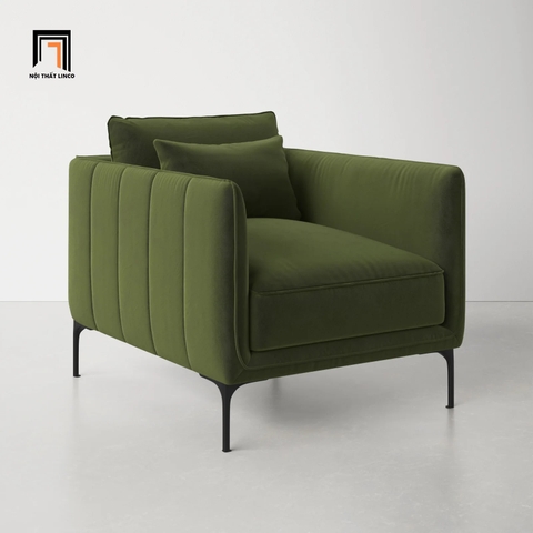 F1 Ghế sofa đơn phòng khách 1 chỗ ngồi DT32 Rae vải nhung đẹp