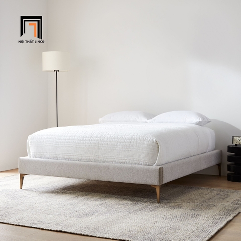 D1 Giường ngủ divan khách sạn GN128 Salis nhỏ gọn màu xám trắng