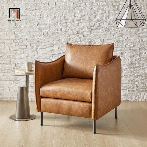 E2 Ghế sofa đơn 1 nệm ngồi nhỏ xinh DT102 Eamor da công nghiệp
