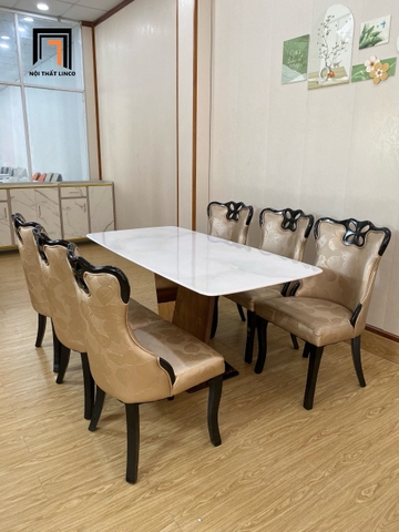 P2 Bộ bàn ăn 1m6 sang trọng GF32-BAD6-G323-B361 6 ghế cao cấp