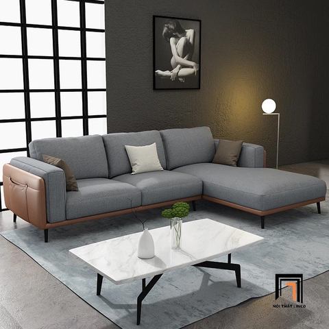 D1 Bộ ghế sofa góc chữ L GT46 Saronno 2m5 x 1m6 sang trọng